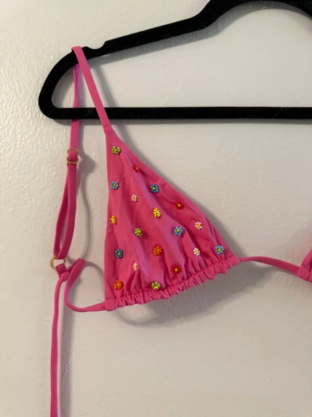 Frankie's Bikinis NWT Beaded Brittany top M medium beaded Lennox bottom L large